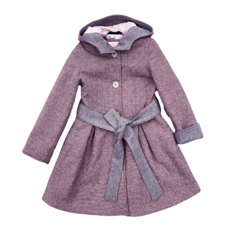Pink Coat With Gray Details