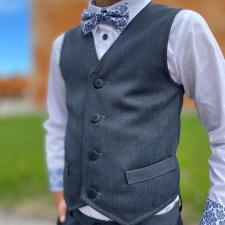 Blue-Gray Woolen Vest