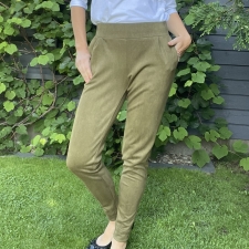 Army Green Trousers, Imitation Leather