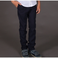 Navy Blue Trousers, 100% Linen