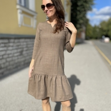 Brown Dress, 100% Virgin Wool