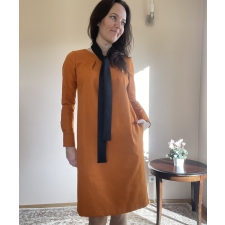 Orange Dress With A Belt