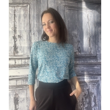 Blue Blouse With Pattern