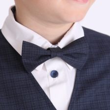 Blue Bow Tie, 100% Virgin Wool