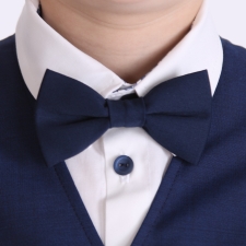 Navy Blue Bow Tie, 100% Virgin Wool