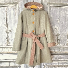 Gray Coat With Pink Details