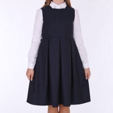 Navy Blue Dress, 100% Virgin Wool