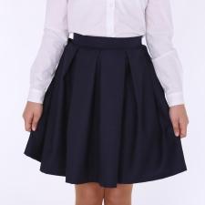 Navy Blue Skirt, 97% Virgin Wool