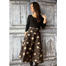 Silk Skirt With Embroidery