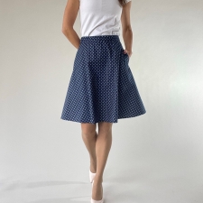 Navy Blue Skirt With Anchors