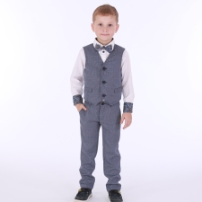 Virgin Wool Light Blue Vest And Trousers
